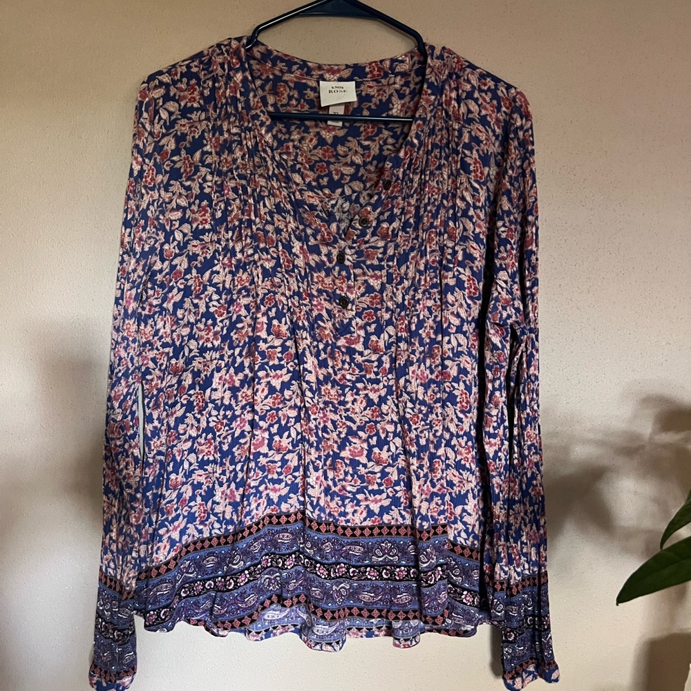 knox Rose floral long sleeve Blouse